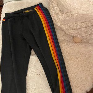 Aviator Nation Women's 5 Stripe Sweatpants - Charcoal